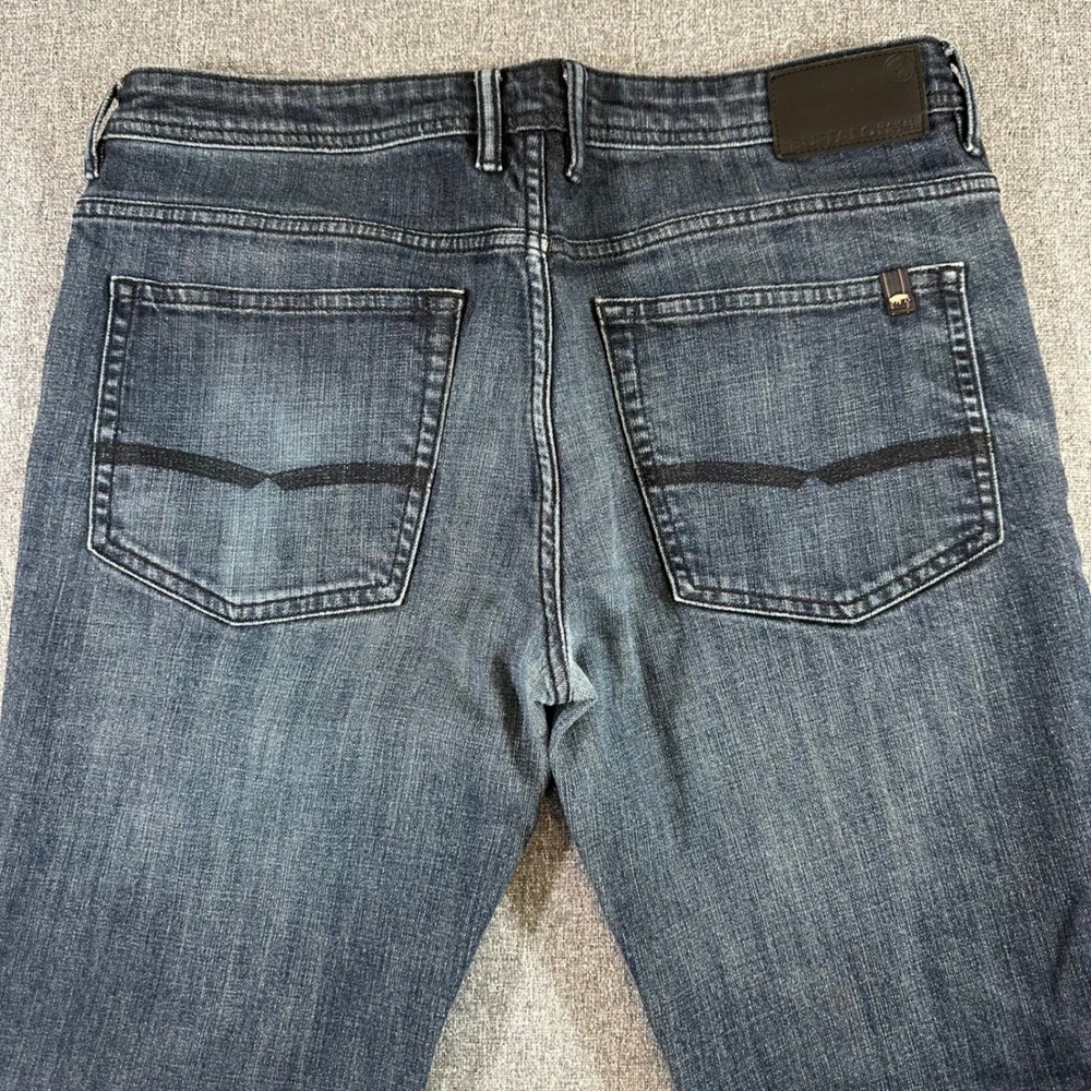 Buffalo David Bitton Jack-X Slim Straight Stretch Jeans Mens 34x30 Dark Wash - Picture 6 of 10
